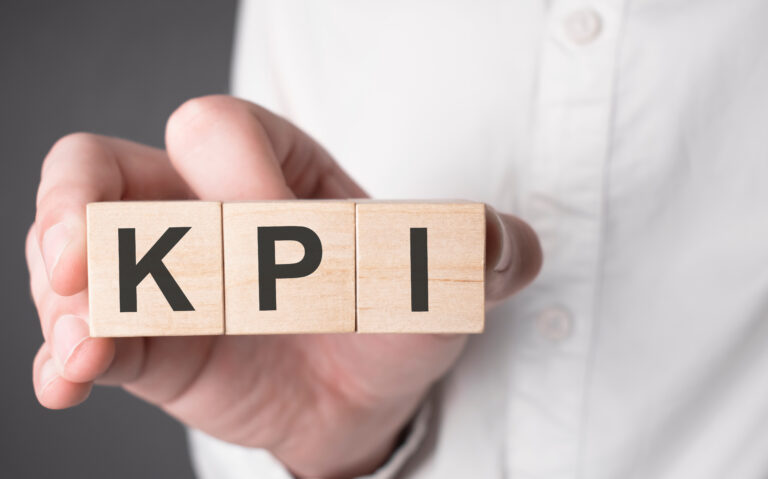 wooden blocks spelling KPI