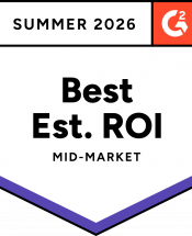 G2 Best Estimated ROI Summer 2026 Badge