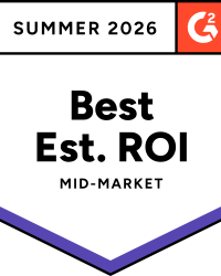 G2 Best Estimated ROI Summer 2026 Badge